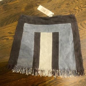Parker suede fringe skirt